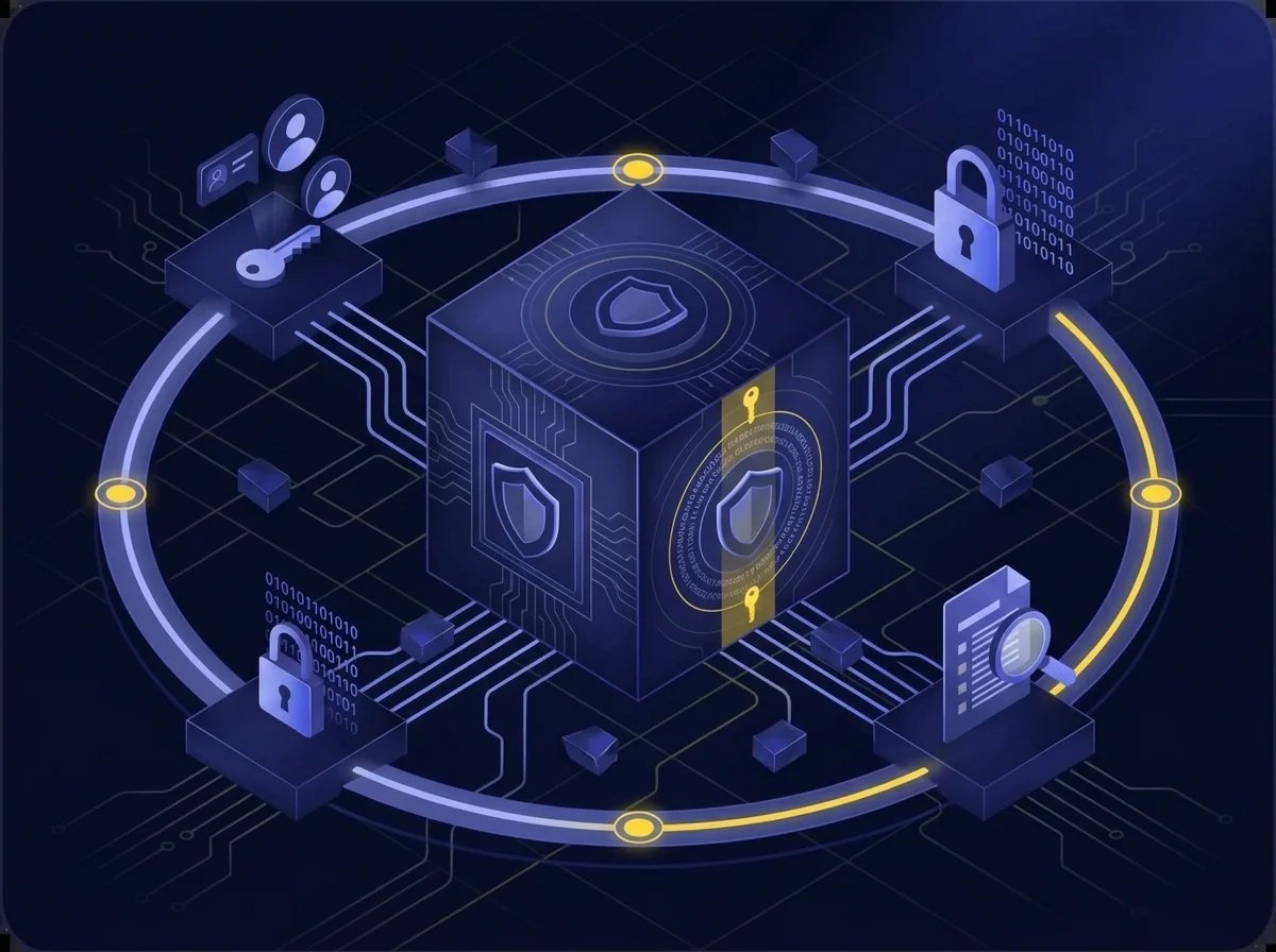 Kiteworks virtual appliance architecture ensuring EU-US compliance with multilayered security, double encryption, and zero-trust data access.