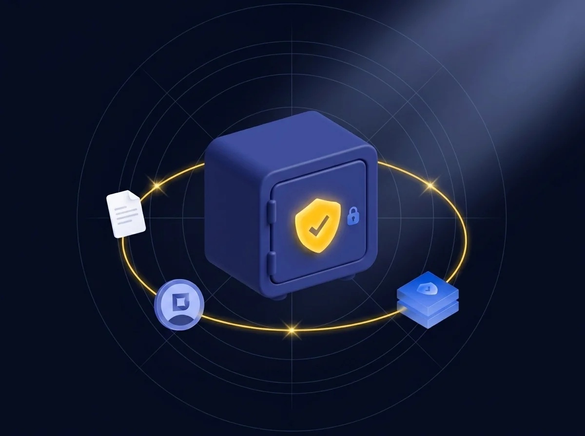 Corporate finance professionals reviewing secure financial documents on a platform that prevents data leaks through robust encryption and access controls. 