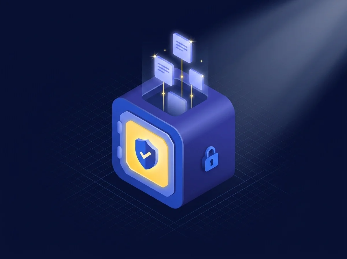 Screenshot illustrating Kiteworks centralized platform for securely storing customer support records with encryption and access controls.