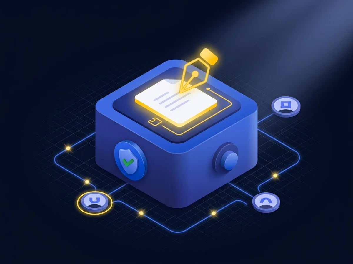 Illustration showing secure possessionless document editing enabling collaboration without transferring sensitive files to external environments.