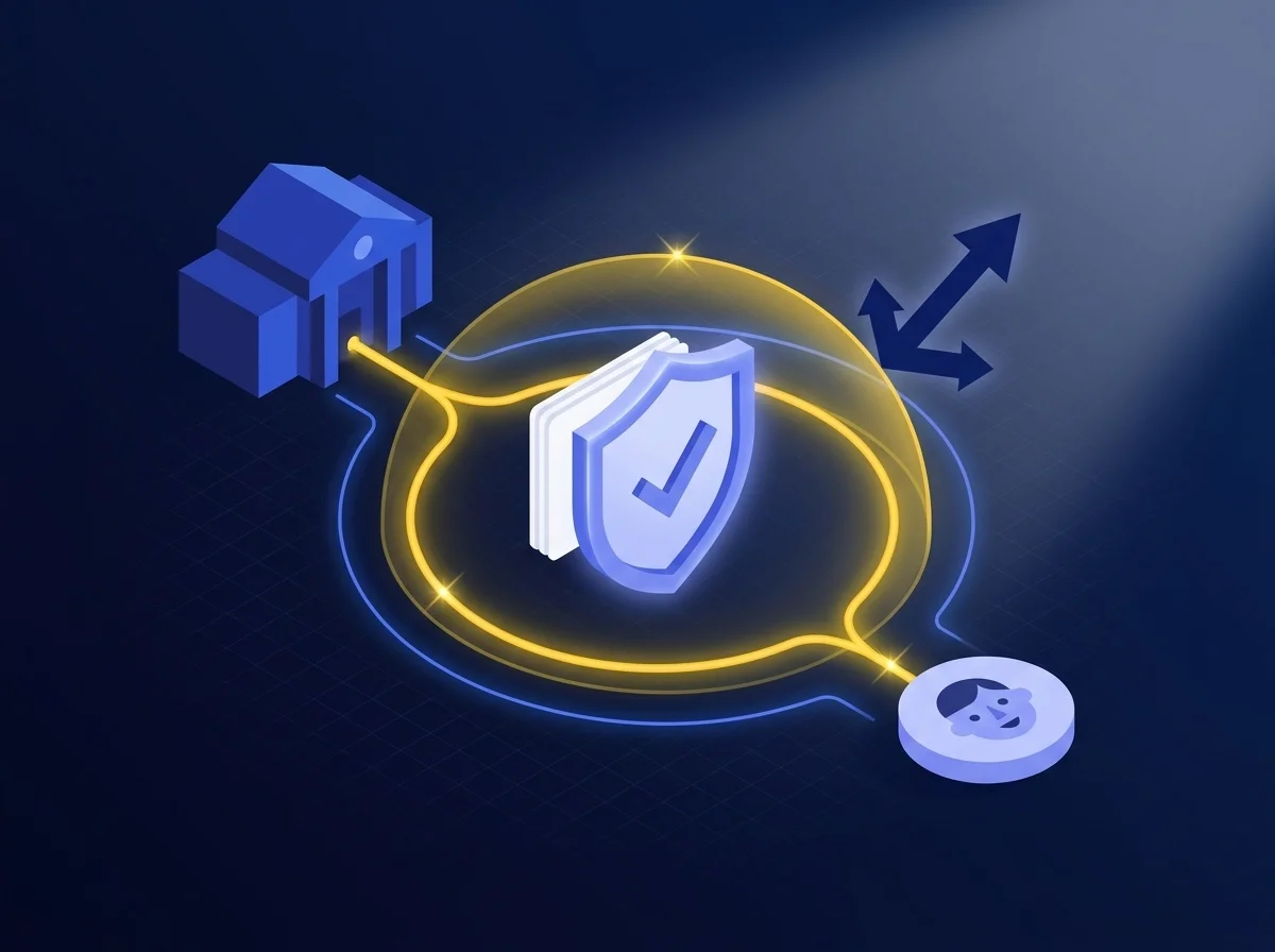 Illustration representing encrypted and secure email communication for higher education students to prevent data breaches and phishing attacks.