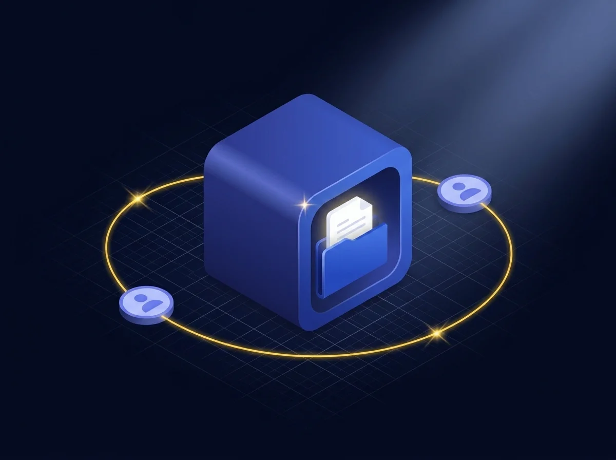 Secure file sharing platform interface demonstrating encrypted document exchange between financial planners and clients.