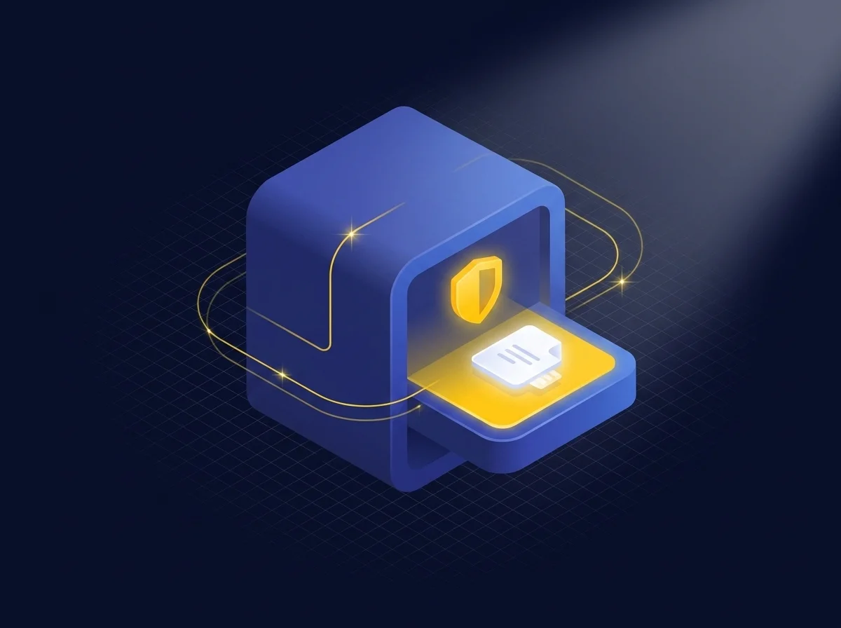 Illustration representing secure file sharing for financial reporting to prevent data breaches.