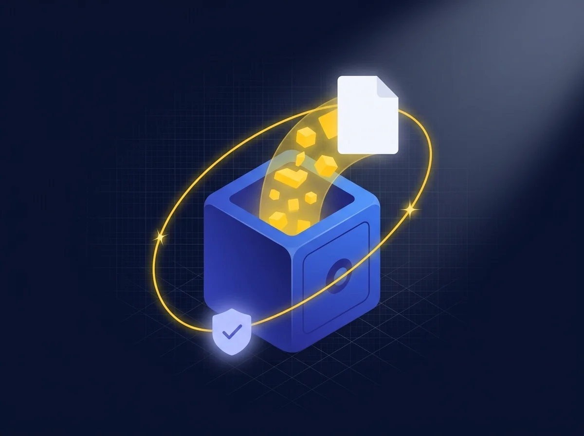 Illustration representing secure file sharing for financial audits, ensuring data integrity and confidentiality.