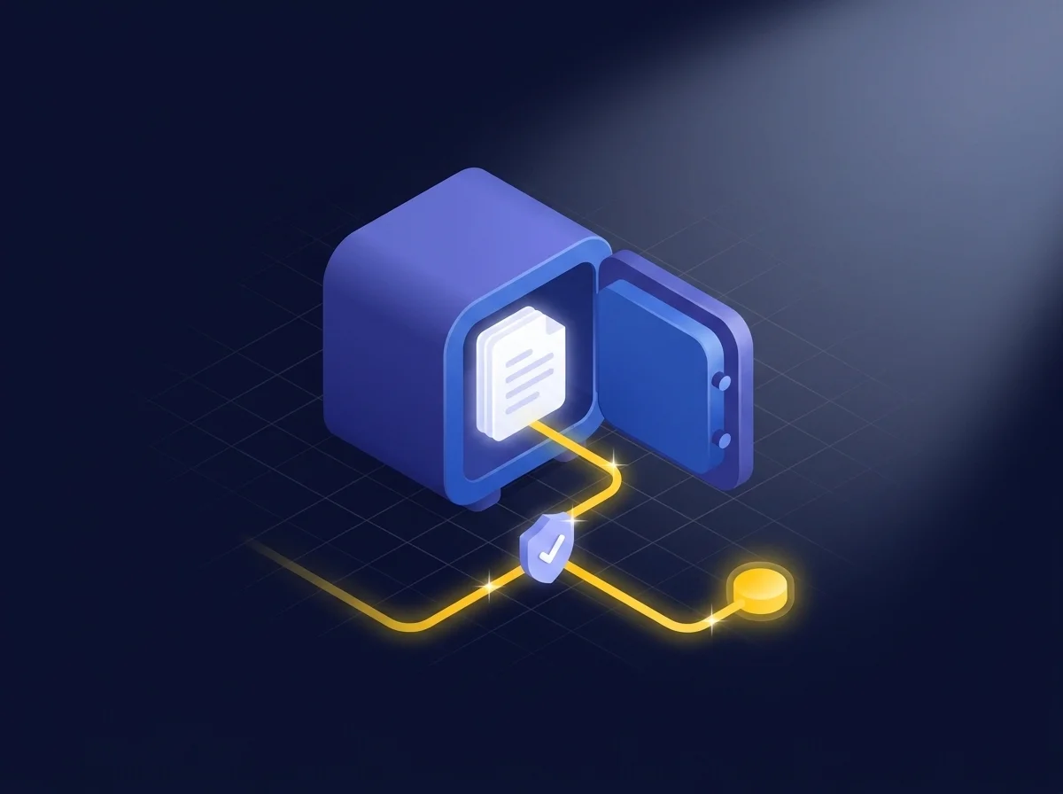 A secure file sharing platform interface displaying advanced security features for protecting sensitive patent application details. 