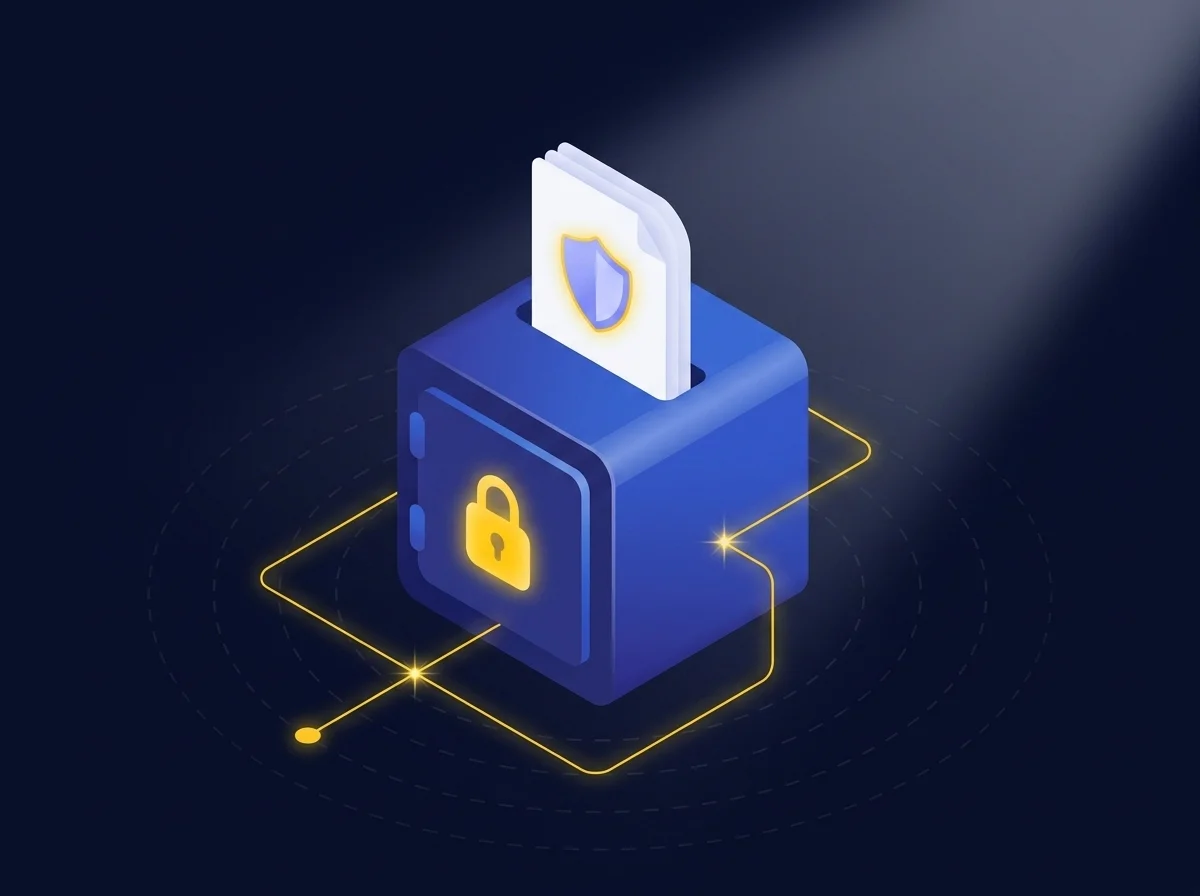 A secure digital platform interface demonstrating encrypted financial reporting and data protection features for finance departments.