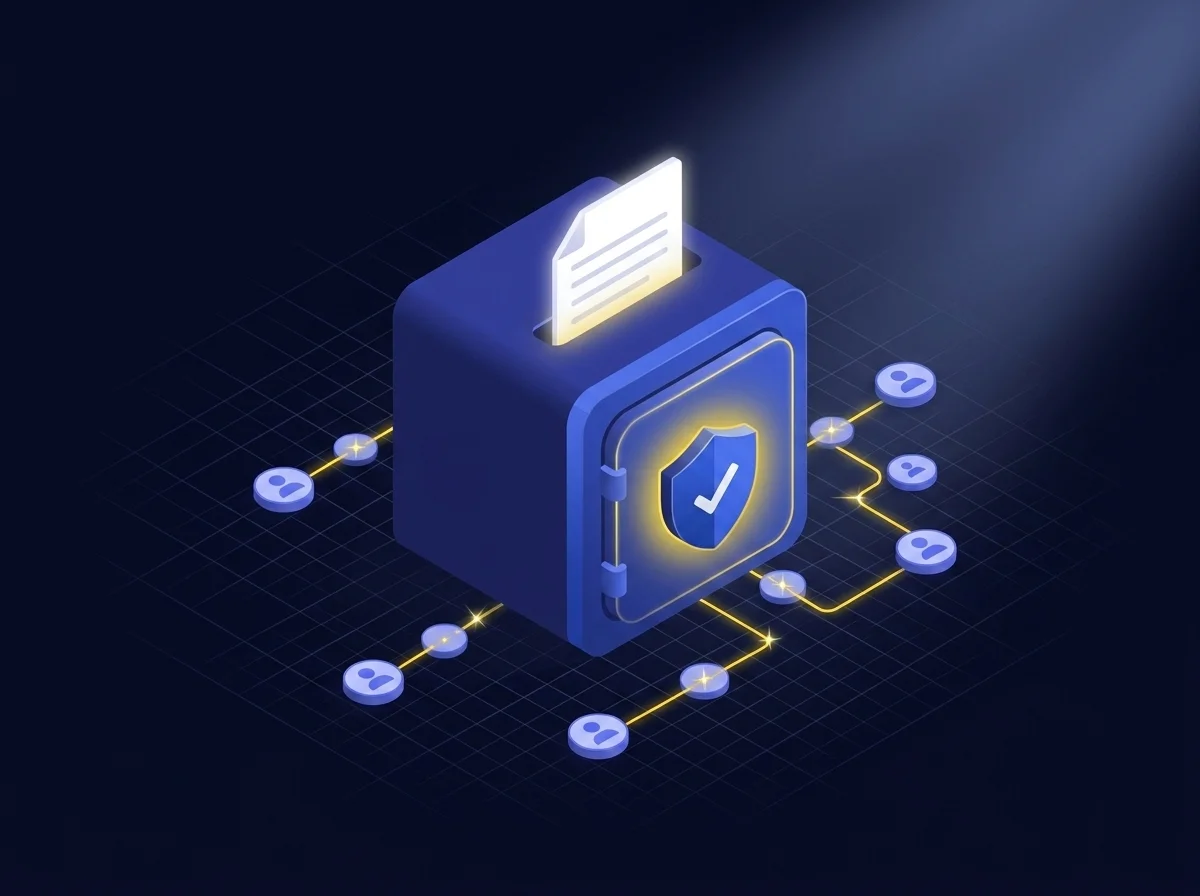 A secure digital workspace displaying encrypted legal audit documents and confidentiality settings. 
