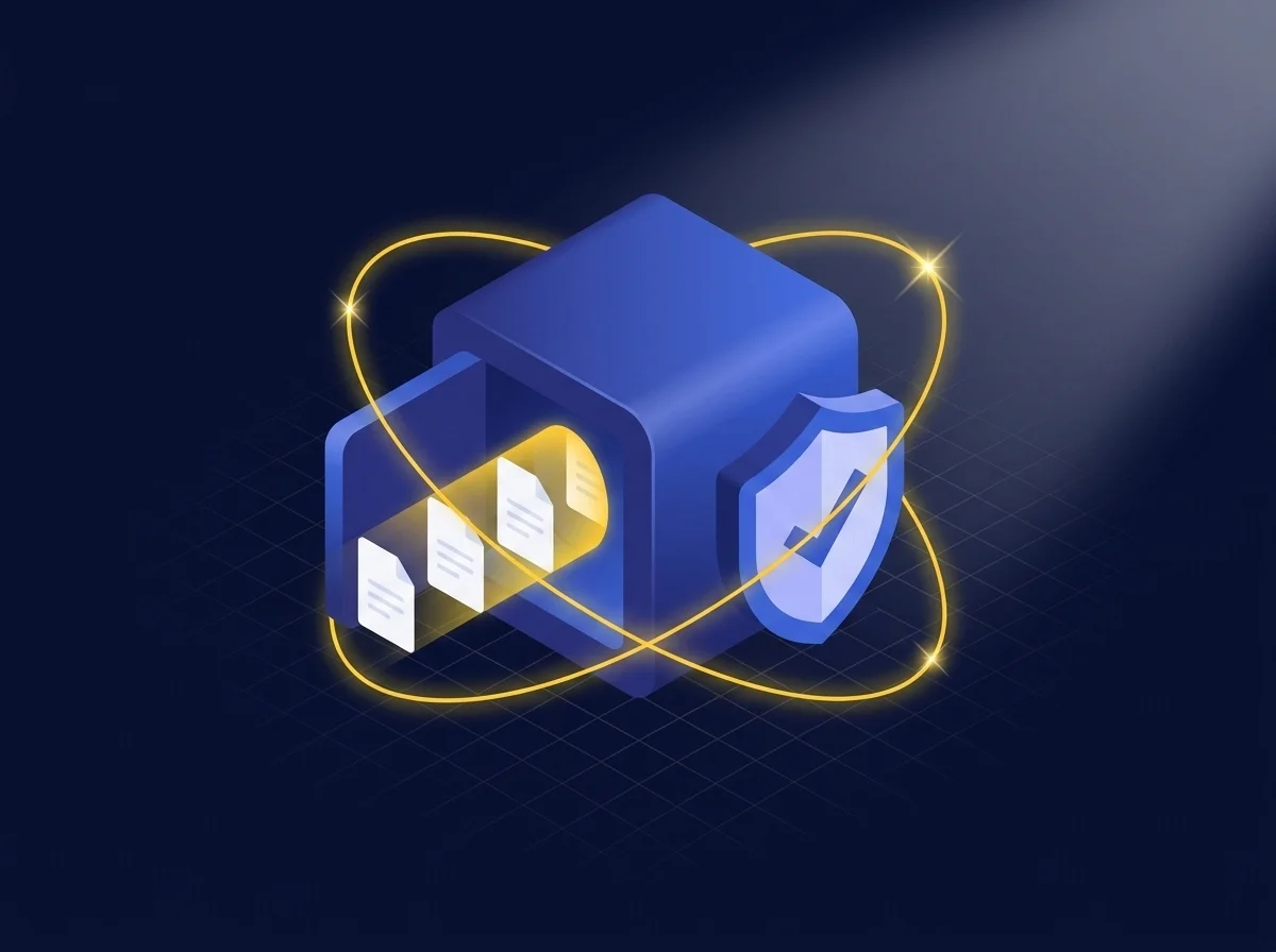 A secure digital platform interface illustrating encrypted legal discovery document sharing and access control. 