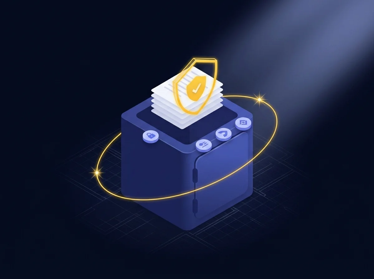 A secure digital platform interface showing encrypted legal regulatory filings and document access controls. 