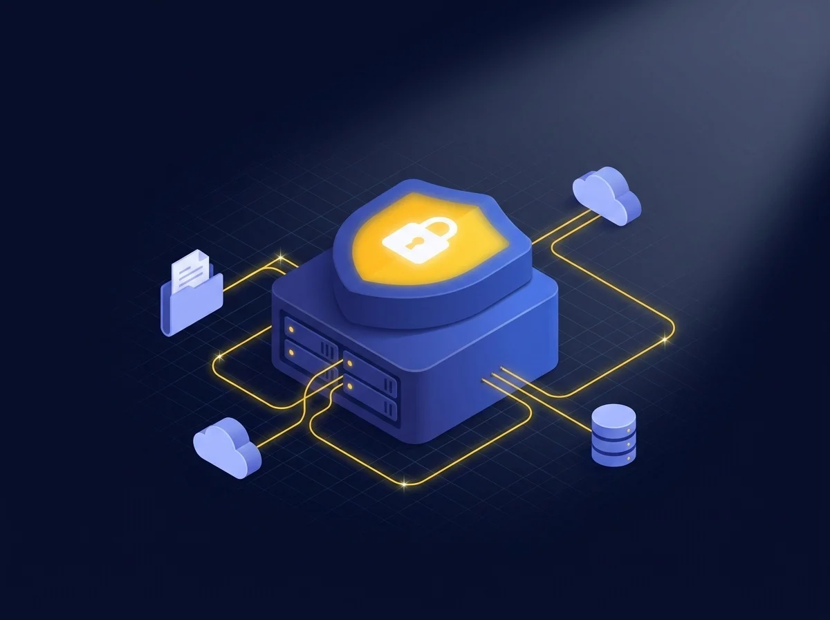 Diagram illustrating the Private Data Network enabling secure sharing of sensitive information and on-premises storage control with compliance and cost management. 