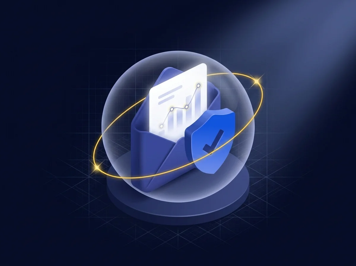 A sales forecast dashboard illustrating secure email capabilities and data protection features provided by Kiteworks for sales teams.