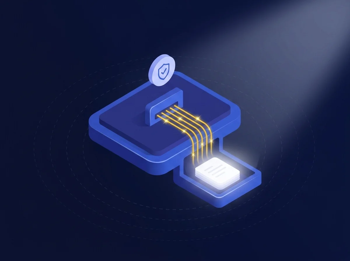 A secure web form interface used by manufacturing companies to protect sensitive client data during order processing.
