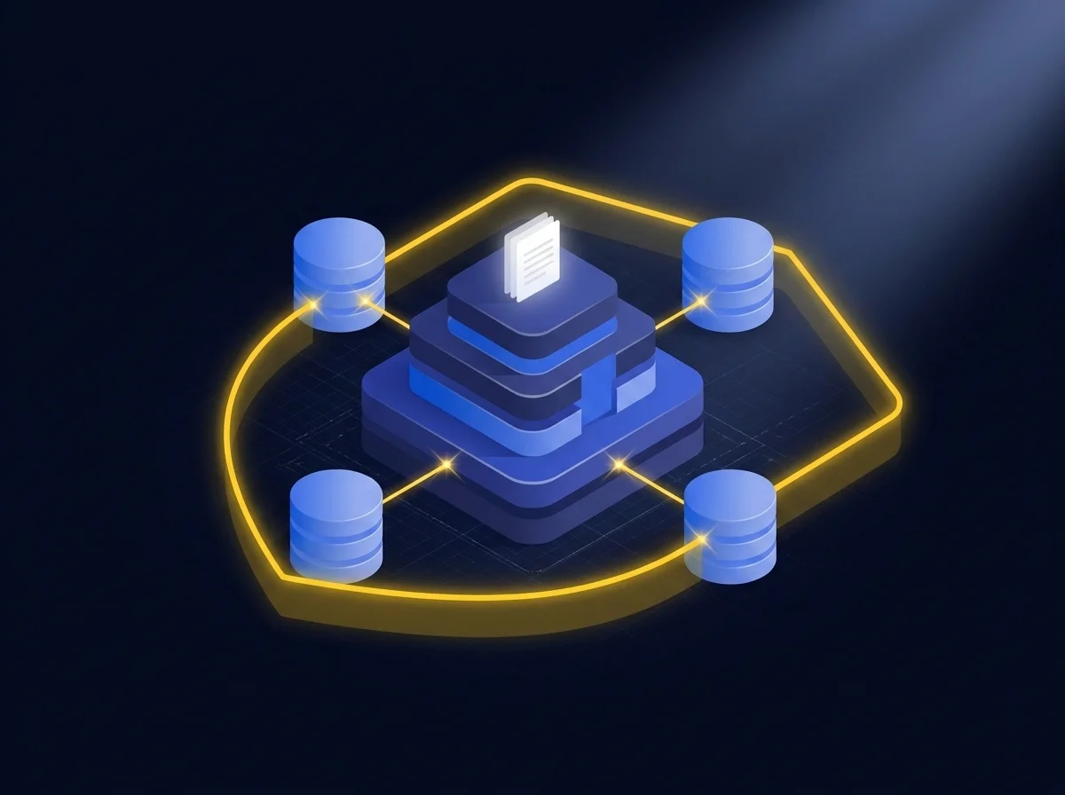 Illustration representing simplified regulatory compliance and data sovereignty with secure audit logs and authorized environments.
