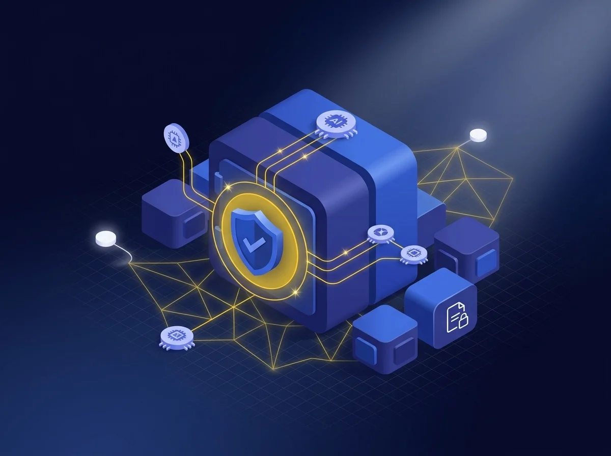 Diagram illustrating the Kiteworks AI Data Gateway providing a secure sandboxed bridge with strict authentication, encryption, and least-privilege access between AI systems and enterprise data repositories.