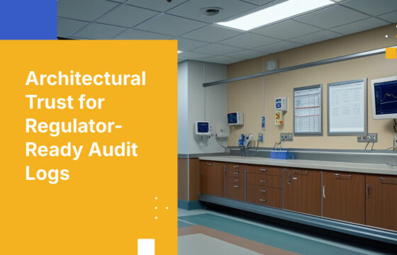 Architectural Trust for Regulator-Ready Audit Logs